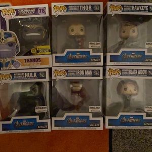 6 marvel deluxe funk o pops